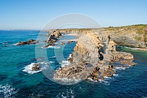 Praia da Samoqueira beach in Portugal photo