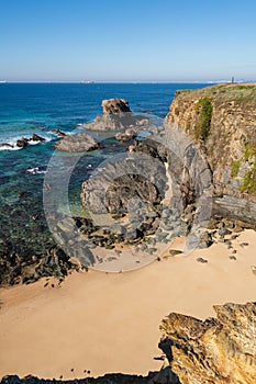 Praia da Samoqueira beach in Portugal photo