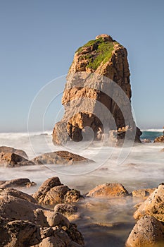 Praia da Ursa beach with rocks in Portugal