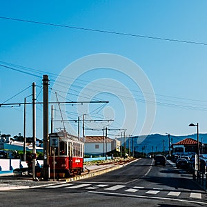 Sintra tramway is a narrow gauge tourist tram line that runs from Sintra to Praia das Macas on the coast, Portugal