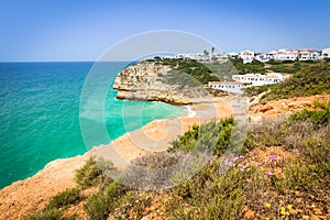 Praia de Benagil beach on atlantic coast, Algarve, Portugal