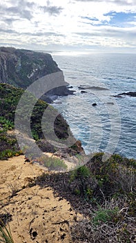 Praia De Odeceixe Mar Beach, Atlantic Ocean, Hiking Rota Vicentina the Fisherman\'s Trail.