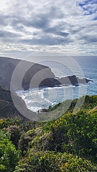 Praia De Odeceixe Mar Beach, Atlantic Ocean, Hiking Rota Vicentina the Fisherman\'s Trail.