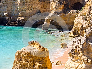 Praia de Sao Rafael Sao Rafael beach in Algarve region, Portug