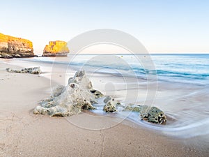 Praia de Sao Rafael Sao Rafael beach in Algarve region, Portug