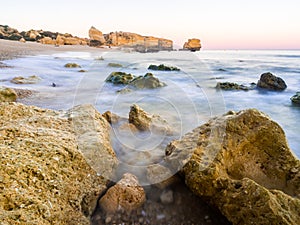 Praia de Sao Rafael Sao Rafael beach in Algarve region, Portug