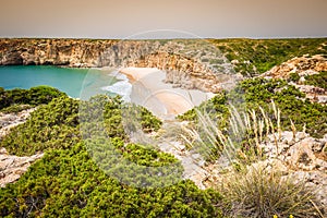 Praia do Beliche - beautiful coast and beach of Algarve, Portugal photo