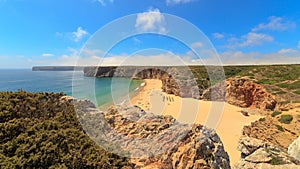 Praia do Beliche on the coast of Southwest Portugal