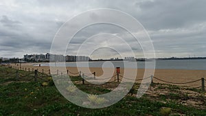 Praia do Camburi, VitÃÂ³ria, EspÃÂ­rito Santo. Mata nativa. Dia ensolarado mas nublado photo