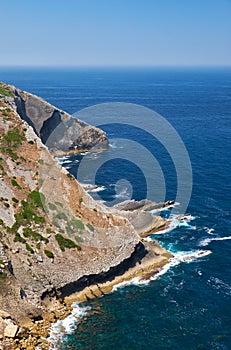 Praia do Cavalo near Cape Espichel in Sedsimbra, Portugal photo