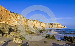 Praia do Porto de Mos beach in Lagos, Algarve, Portugal