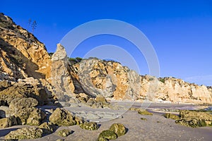 Praia do Porto de Mos beach in Lagos, Algarve, Portugal