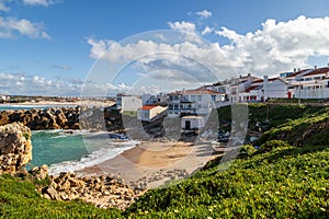 Praia do Quebrado is a small fishing port on the Penishe peninsula in Portugal