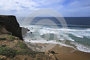 Praia do Tonel beach on a sunny day in Sagres