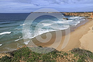 Praia do Tonel beach on a sunny day in Sagres