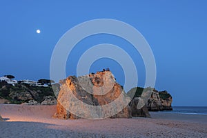 Praia dos Tres Irmaos in the Algarve in Portugal