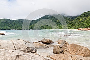 Praia Meio beach near Paraty, Brazil photo