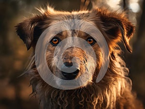 Praire dog created with Generative AI technology photo