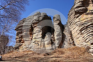 Prairie Stone Forest in autumn scenery