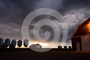 Prairie Storm Clouds Sunset