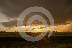 Prairie Storm Clouds Sunset