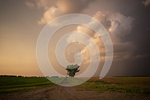 Prairie Storm Clouds Sunset