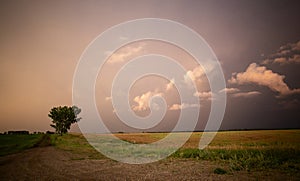 Prairie Storm Clouds Sunset