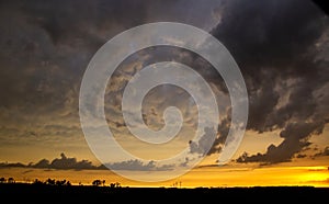 Prairie Storm Clouds Sunset