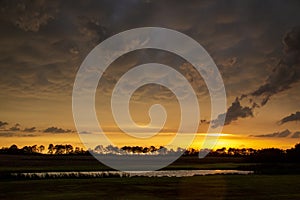 Prairie Storm Clouds Sunset