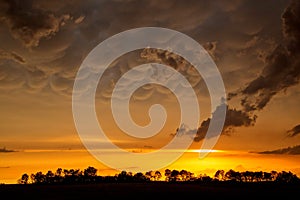 Prairie Storm Clouds Sunset