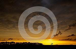 Prairie Storm Clouds Sunset