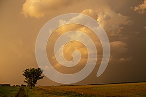 Prairie Storm Clouds Sunset