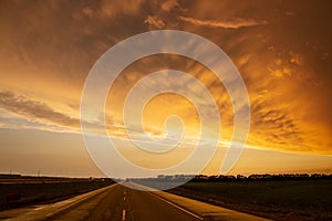 Prairie Storm Clouds Sunset