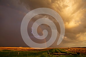 Prairie Storm Clouds Sunset