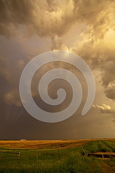 Prairie Storm Clouds Sunset