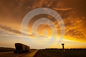 Prairie Storm Clouds Sunset