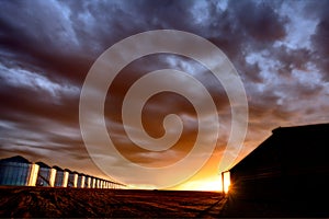 Prairie Storm Clouds Sunset