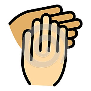 Praise handclap icon vector flat