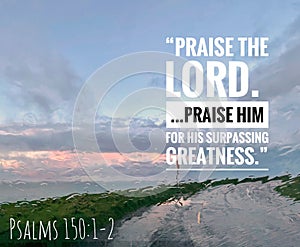 Praise the Lord, Bible verse