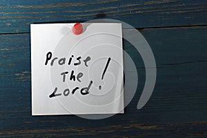 Praise the lord post it