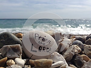 Praise The LORD & x28;Stone on Beach& x29;