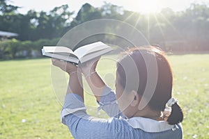 Praise the lord-Woman worshipping god at sunset