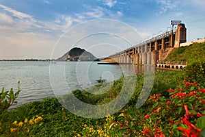 Prakasam Barrage bridge