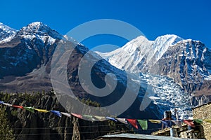 Praken Gompa - Distant view on Himalayan chain