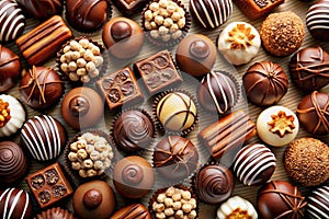 Praline Chocolate Sweets Background