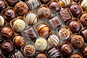 Praline Chocolate Sweets Background