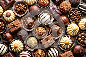 Praline Chocolate Sweets Background