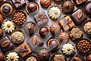 Praline Chocolate Sweets Background