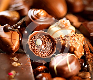 Praline chocolate sweets
