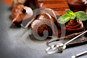 Praline chocolate sweets